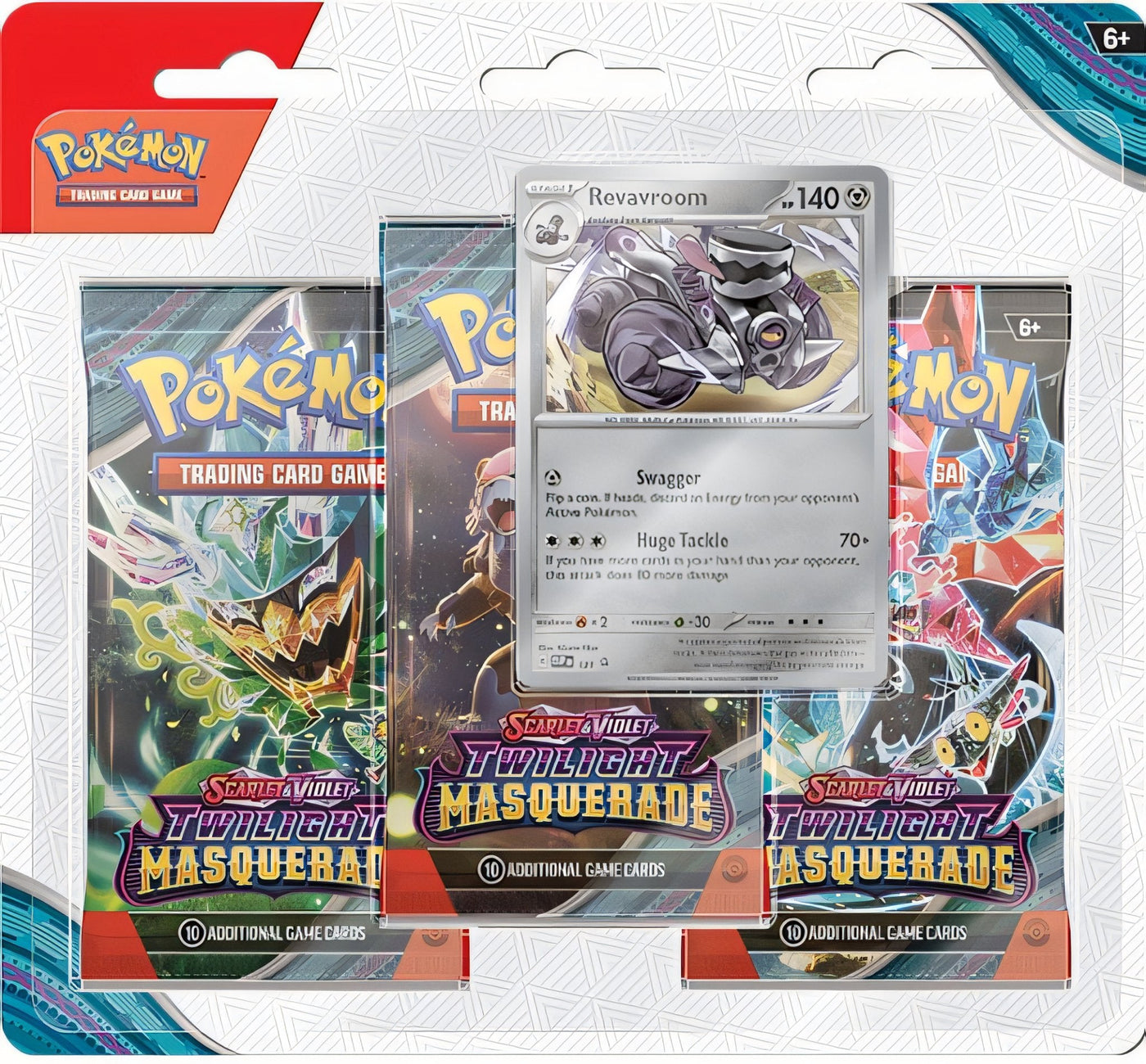 Pokemon TCG: Scarlet & Violet 6 - Twilight Masquerade Revavroom 3 Pack Blister